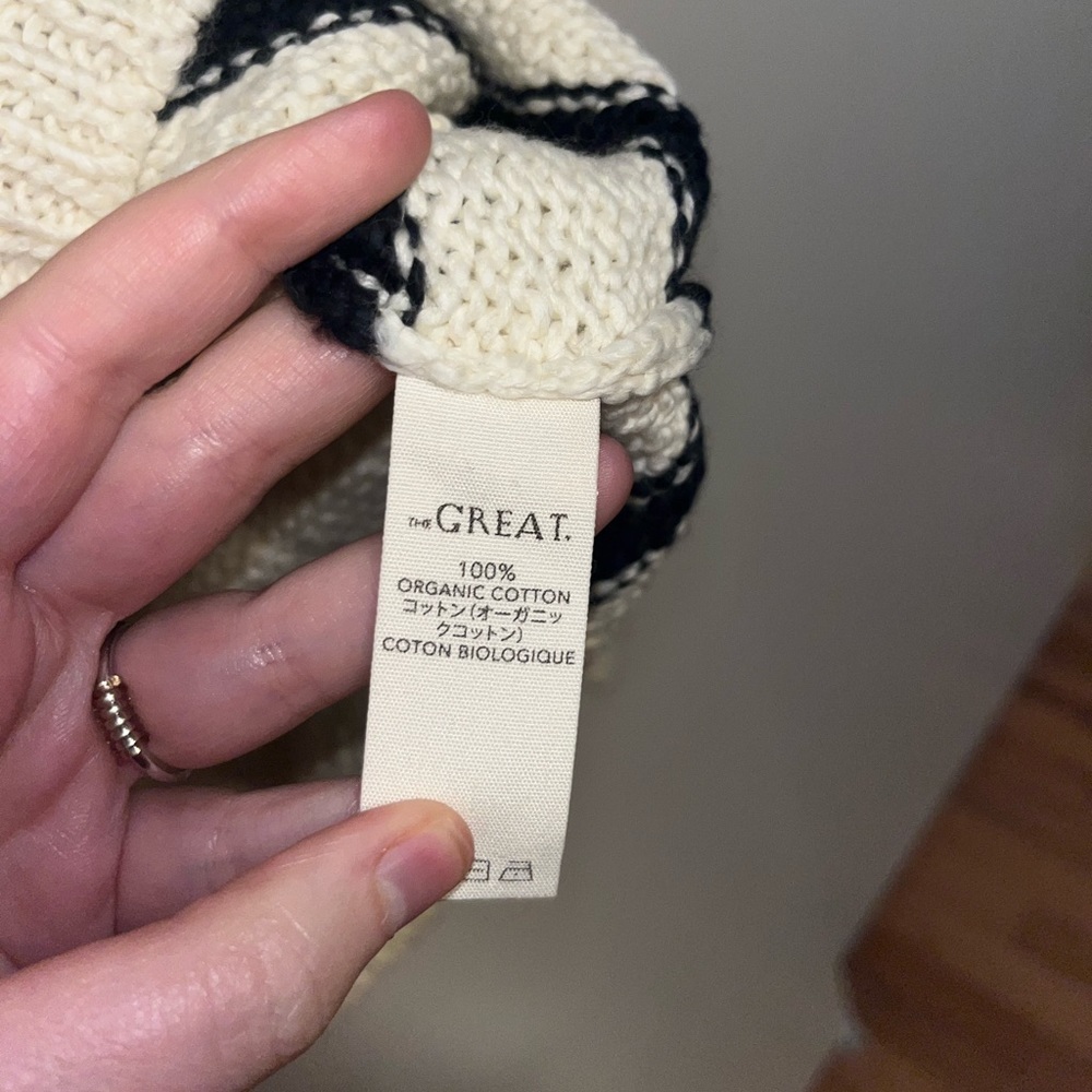 The Great. the Sea Stripe Lace-Up Sweater - Picture 8 of 9